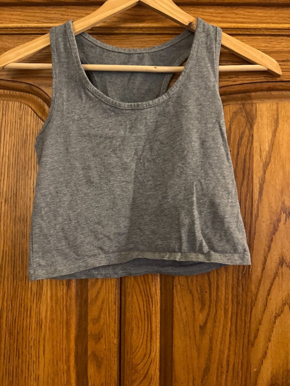 Gray Women's Crop Tank Top - Unbranded